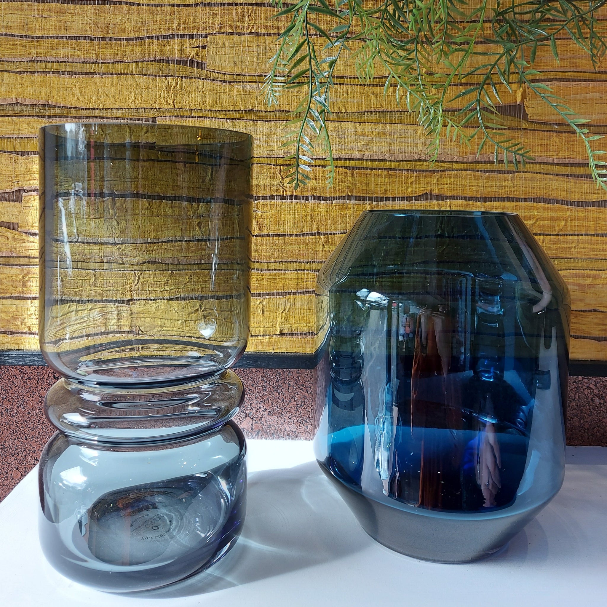 Dekocandle Night Blue Glass Vase