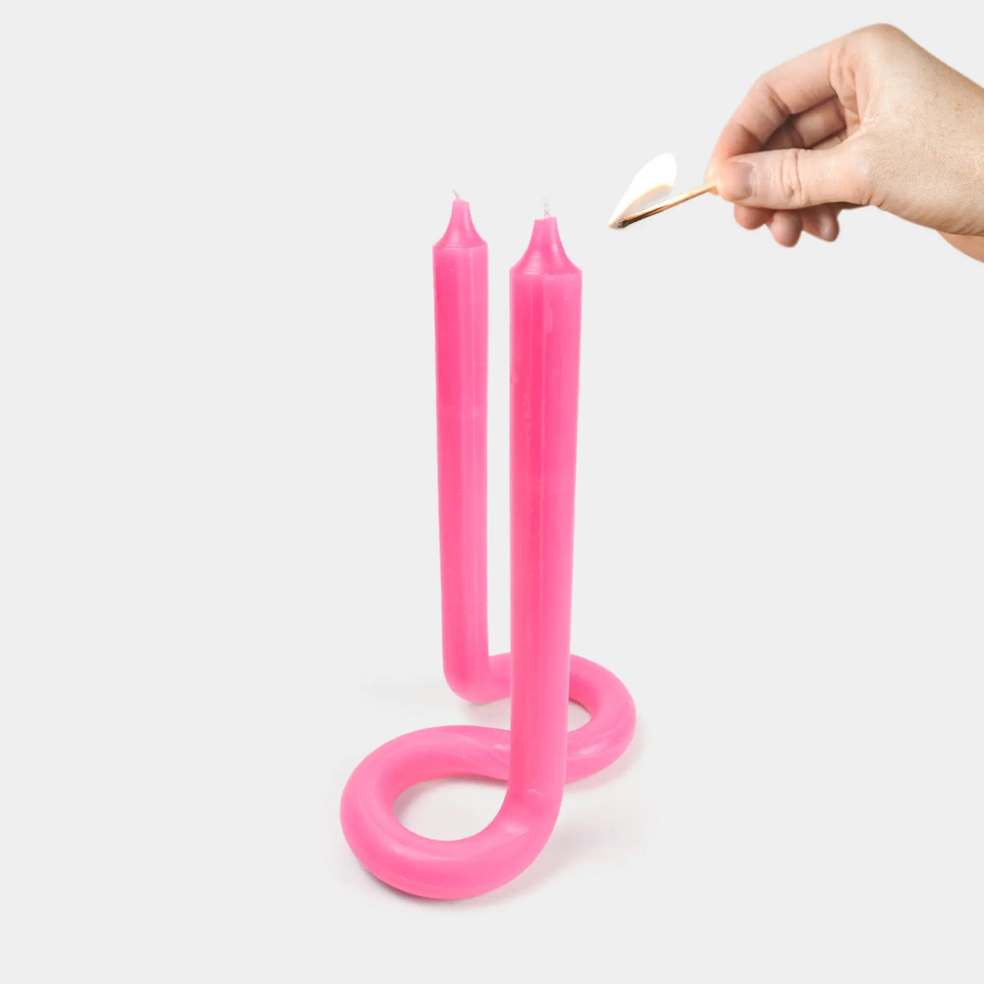 Lex Pott Pink Twist Sculptural Candle