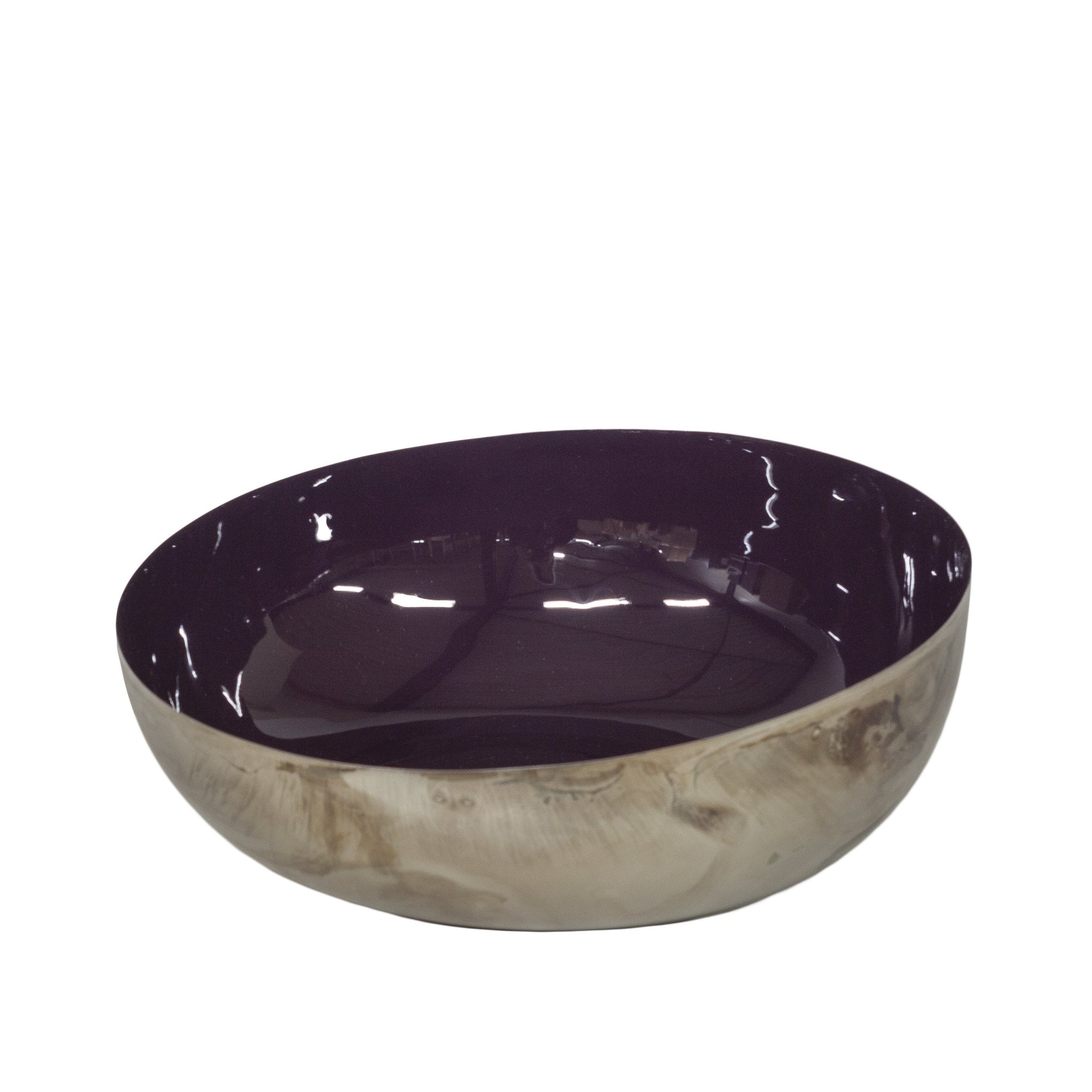 Dôme Deco Purple Eclipse Large Metallic Bowl