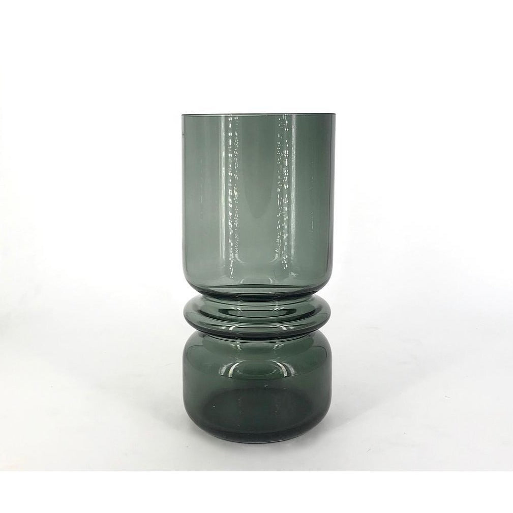 Dekocandle Ring Smoked Grey Glass Vase