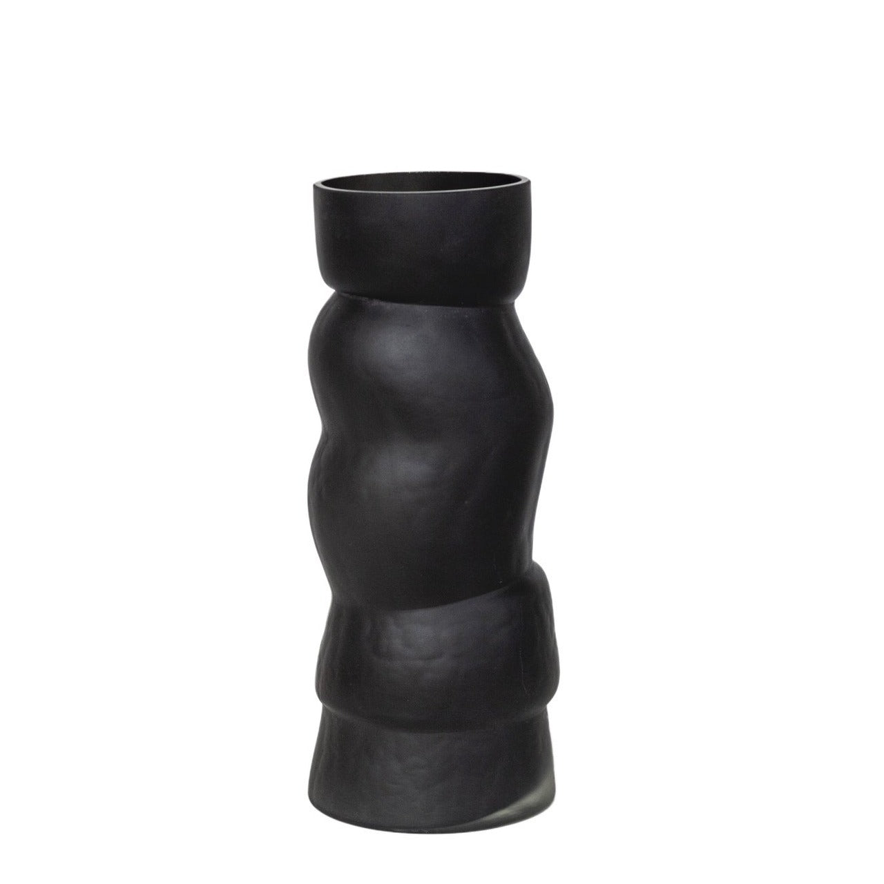 Dôme Deco Black Stacked Tall Large Glass Vase