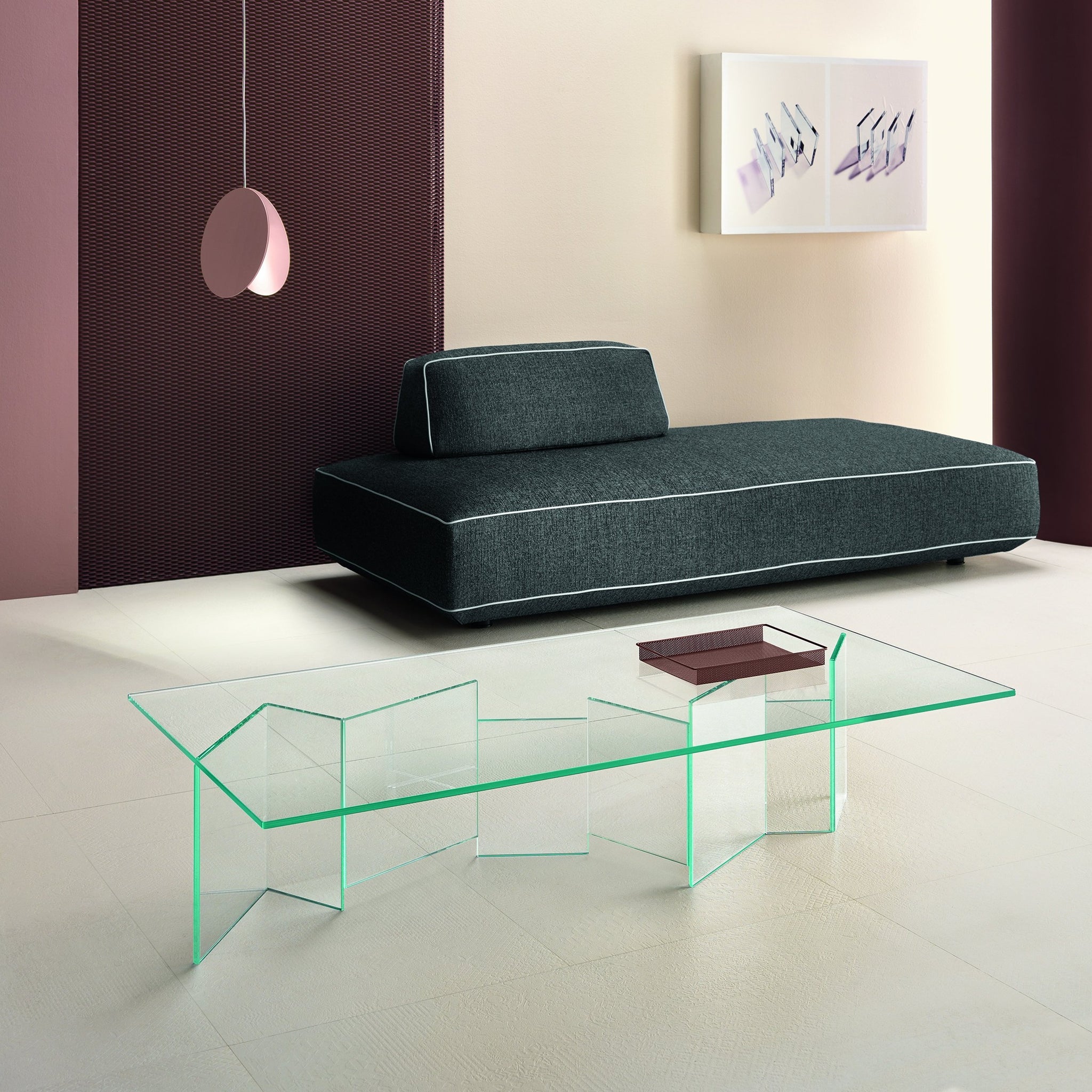 Tonelli Metropolis Rectangular Glass Coffee Table